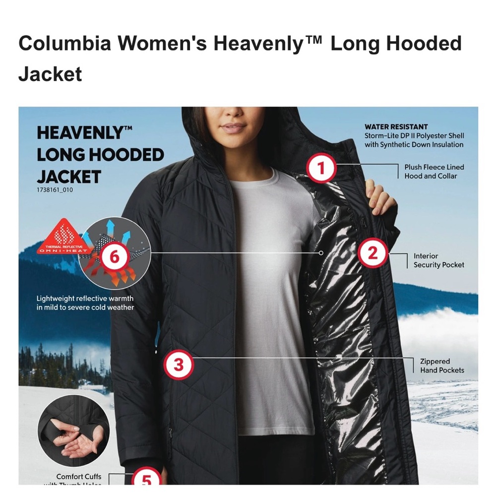 Columbia XL Women's Black Heavenly Jacket - Picture 6 of 13
